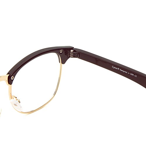 5 Cyxus+Semi+Rimless+Eyestrain+Computer+Browline