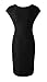 Taydey Women's Midi Dresses Sleeveless Knee Length Party Evening Dress, X-Large, Black