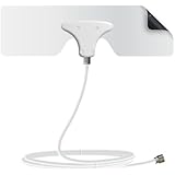 Mohu Leaf Metro TV Antenna, Indoor, Portable, 25 Mile Range, Original Paper-thin, Reversible, Paintable, 4K-Ready HDTV, 10 Foot Detachable Cable, Premium Materials for Performance, USA Made, MH-110543