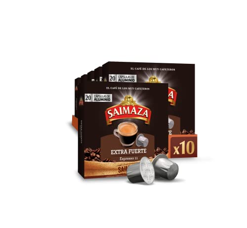 Café Extra Fuerte Espresso 11 - 200 cápsulas de aluminio compatibles con máquinas Nespresso (R)