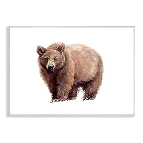 Stupell Industries Brown Bear Watercolor Portrait Children's Wild Animal, Desig…
