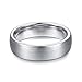 Greenpod 6mm Tungsten Carbide Wedding Band Promise Rings Domed Round Brushed Comfort Fit Size 10
