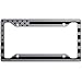American Flag License Plate Frame Matte Black on Brushed Aluminum Composite