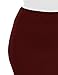 TWINTH Women Stretch Knit Midi Bodycon Pencil Skirt for Work Party Wine XL