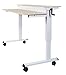 S STAND UP DESK STORE Crank Adjustable 2-Tier Standing Desk with Heavy Duty Steel Frame (White Frame/Birch Top, 48in Wide