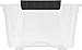 IRIS 12 Quart Stack & Pull Box, Clear, Clear/Black Buckle (100300)