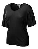 J.TOMSON PLUS Womens Loose Short Sleeve Top Plus Size