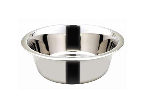 Bubimex - Stainless steel bowl for dogs and cats - Stainless steel - Food and water container - Durable, hygienic, easy to clean and timeless bowl - 0.75 L