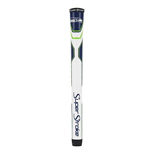SuperStroke NFL Traxion Tour Golf Club Grip, Seattle Seahawks (Standard) | Officially Licensed Through Team Golf | Improves Feedback and Tackiness | Reduces Taper to Minimize Grip Pressure