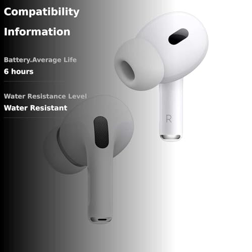 Auriculares inalámbricos Apple AirPods Pro 2, cancelación activa de ruido, función de audífono, auriculares Bluetooth, transparencia, audio espacial personalizado, sonido de alta fidelidad, chip H2, carga USB-C