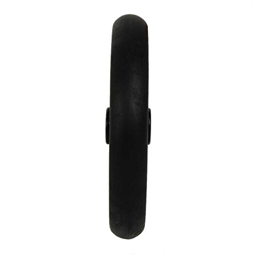 8 inch by 1 inch Black Replacement Wheel for Wheelchairs, Rollators, Walking Frames and More, 8" by 1" Solid Flat Free Black Caster.