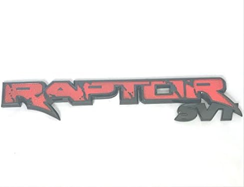 Kimoo F-RST-R RAPTOR SVT F150 2010-2014 Fender Tailgate Emblem Rear Badge Sticker for Ford (Red)