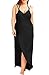 Fadalo Plus Size Spaghetti Strap Cover Up Beach Backless Wrap Long Dress (XX-Large, Black)