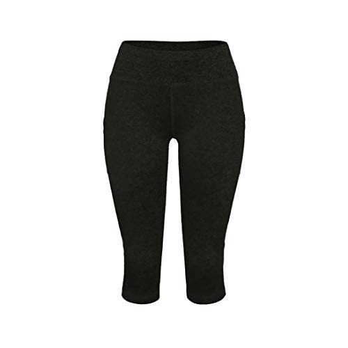 Molyveva Women Calf-Length Pants Workout Pocket Leggings Fitness Sport Gym Yoga