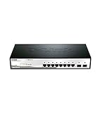 D-Link DGS-1210-10P Web Smart Switch - 10 Ports - Manageable - 8 x 10/100/1000 PoE Ports + 2 x Gigabit SFP Ports