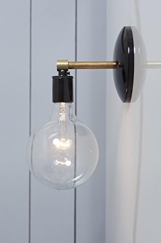 Brass and Black Wall Sconce