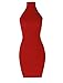 TAM Ware Womens Bodycon Sweater Halter Dress