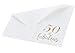 BLUE PANDA 50th Birthday Napkins for Women - 5 x 5 in, White, 3-Ply, Pack of 50 - Gold Foil 50 & Fabulous Design, Cocktail Napkins, Absorbent Party Tableware