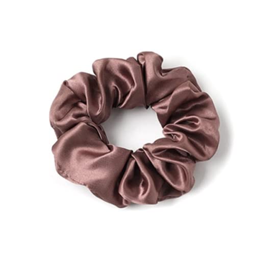 Waterlily Scrunchie 100% Mulberry Silk 22momme Hair Ties Scrunchies for Women Girls Soft Natural Large (Mauve)