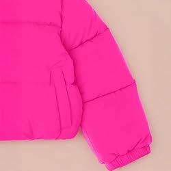 Amazon Essentials Girls' Cropped Full-Zip Puffer