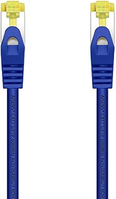 Cabo de rede A146-0478 RJ45 LSZH Cat.7 600 MHz S/FTP PIMF AWG26 cabo de conexão, azul, 1,0m