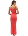 PattyBoutik Mama Tie-Dye/Solid Scoop Neck Sleeveless Maxi Dress (Coral Medium)
