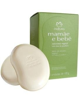 Linha Mamae Bebe Natura - Sabonete em Barra Vegetal Com Oleo de Passiflora (Flor de Maracuja) (2 x 100 Gr) - (Natura Mom and Baby Collection - Vegetable Bar Soap enriched with Passiflora Oil (Passion Fruit Flower) (2 x Net 3.52 Oz))