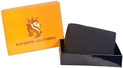 EMPEROR LEATHERS Black Genuine Leather Multi Cardholder Men's Wallet