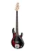 Sterling by Music Man StingRay Ray5 Bass Guitar in Ruby Red Burst Satin, 5-String