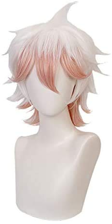 Yamia Anime Cosplay Wig for Danganronpa Cosplay Wig with Free Wig Cap (Komaeda Nagito)