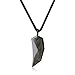 COAI Wolf Tooth Golden Obsidian Amulet Pendant Necklace