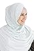 Cotton head scarf, instant black hijab, ready to wear muslim accessories for women (White)