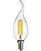 Classic Light Bulb 4W Equal LED Clear Flame Tip Candelabra Bulb - E12 Screw Base, 12V Low Voltage, Decorative ‎250 Lumen Warm White Light Bulbs, LED Light Retro Fit Chandelier Bulb - Pack of 10