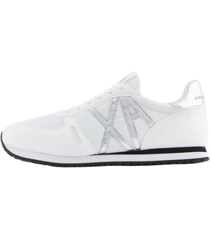 Amazon.com | Armani Exchange Women's AX Logo Trainer, White +