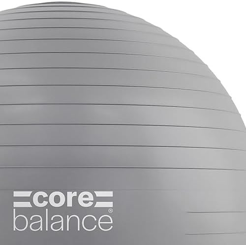 Ballon de Gym Anti-éclatement, Gris, 55 cm