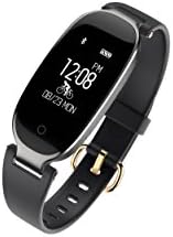 Lady Fitness Tracker, Waterproof Fitness Tracker for Women Smart Bluetooth Pedometer Watch Band Multi-mode Wireless Activity Tracker Bracelet Heart Rate Monitor for Smart Phone (Gun-Sliver)