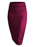 MBJ Womens Scuba Midi Skirt L MAGENTA