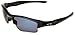 Oakley Men's OO9009 Flak Jacket XLJ Rectangular Sunglasses, Polished Black/Deep Blue Polarized, 63 mm