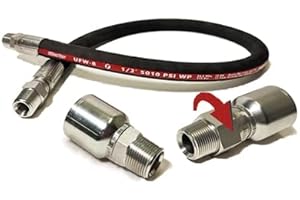 HYDRAULICS DIRECT | FA-UFW4-NPT-NPTX-120 Inch | Assembly: 1/4" Ultraflex Hose with 1/4" Male NPT x 1/4" Male NPT swivel, 120" long (6,525 psi)