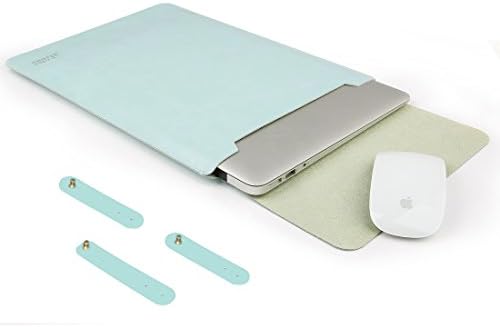 AVJONE Laptop Sleeve, Waterproof Leather Protective Sleek Laptop Case MacBook Air 11 Inch Soft Sleeve Case Cover Macbook Retina 11 inch laptop sleeve with Exterior Mouse Pad (11, Green)
