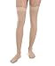 Jomi Compression Thigh High Collection, 30-40mmHg Premiere Closed Toe 340 Made in USA (Medium, Beige)