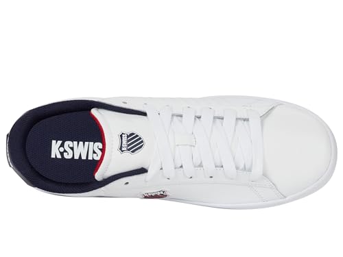 Kswiss Men's Court Shield Ii,Wht/Peacot/Smba Red,41,5EU 5