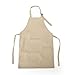 Opromo Colorful Cotton Canvas Kids Aprons with Pocket, Artist Apron & Chef Apron(S-XXL)-White-S