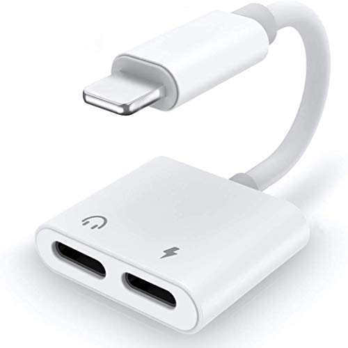 Headphones Jack Adapter for iPhone Adapter Charger and Headphones for iPhone Earphone Dongle Compatible with iPhone 7/8/X/XR/11/SE Audio & Charger & Call & Remote Control Support All iOS System