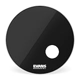 Evans EQ3 Resonant Black Bass Drum Head, 22 Inch