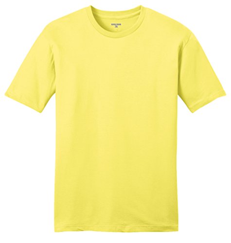KAMAL OHAVA Men's Plain Blank T-Shirt, Lemon Yellow, Medium