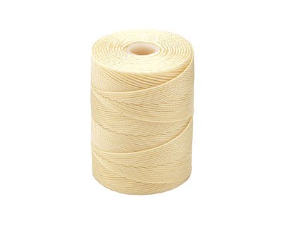 C-LON Fine Weight Bead Cord, Cream - 0.4mm, 136 Yard Spool