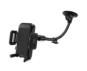 Long Arm Car Phone Mount, Universal Windshield Cell Phone Holder for iPhone X/8/8 Plus/7/7Plus/6S/6 Plus/5S, Galaxy S5/S6/S7/S8, Google Nexus, Huawei, LG, Sony, Nokia etc