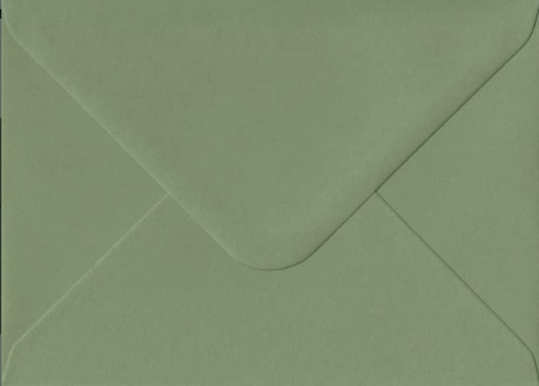 4aboxes ltd 5" x 7" (133x184mm) Olive Green Stationery Envelope, Pack of 10 โ image 1
