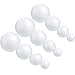 48 Pieces White Foam Craft Balls Decorating Ball for DIY, Crafting and Decoration (4 Sizes)